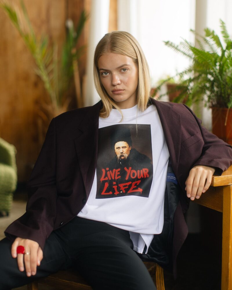 Футболка «Live your life», білий, кадр 5