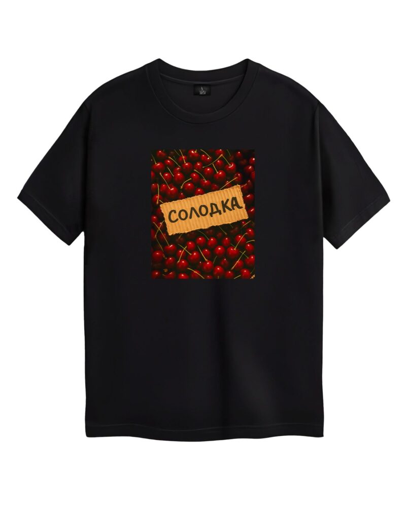 Футболка «Солодка», чорний, кадр 8