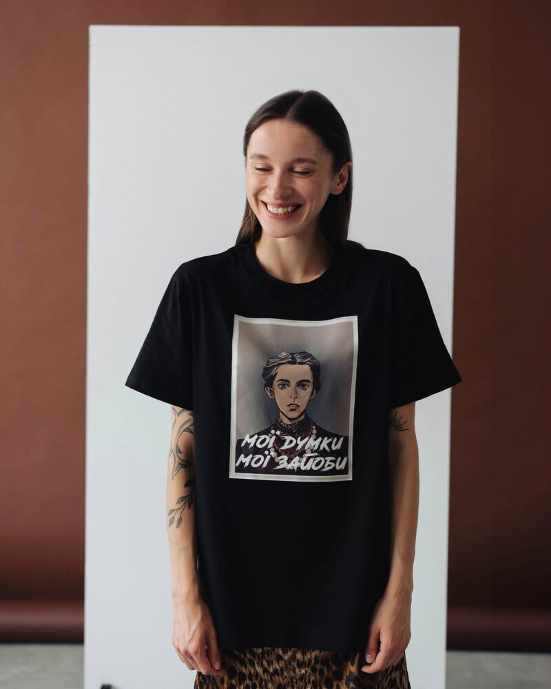 Футболка «Мої думки», чорний, кадр 4