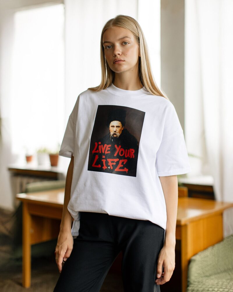 Футболка «Live your life», білий, кадр 2