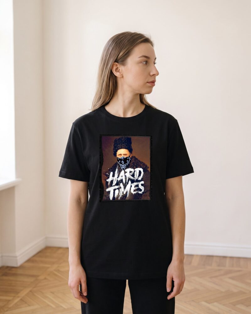 Футболка «Hard times», чорний, кадр 3