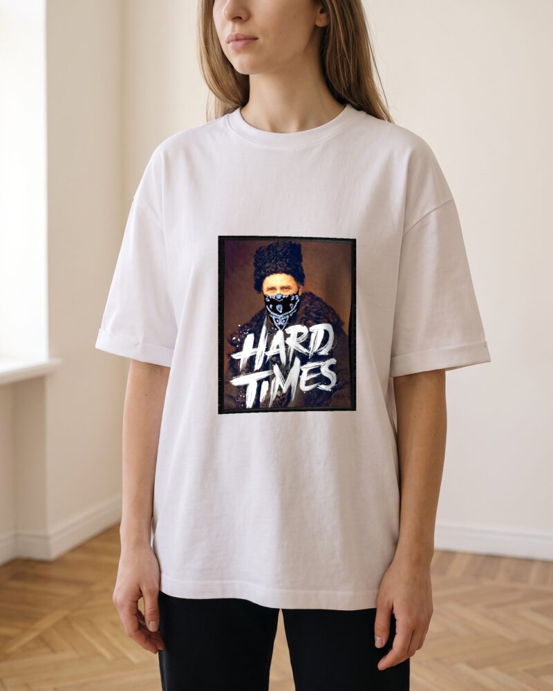 Футболка «Hard times», білий, кадр 4